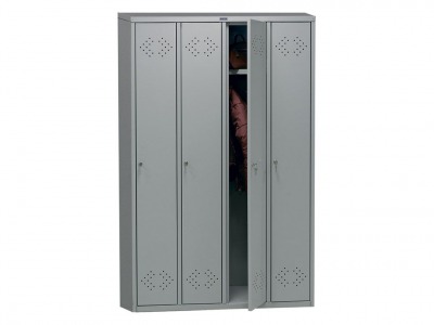 Шкаф металлический для одежды 4-х секционный LS-41