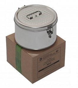 Коробка стерилизационная КФ-6 ДЗМО с фильтром
