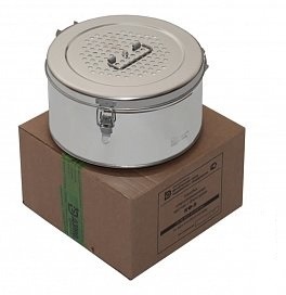 Коробка стерилизационная КФ-9 ДЗМО с фильтром